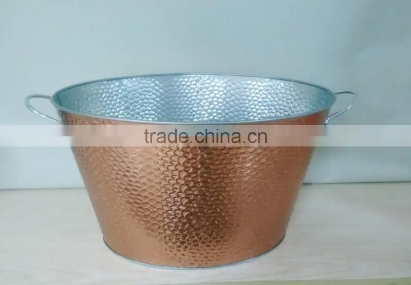 100% Waterproof Embossed Antique Tin Bucket