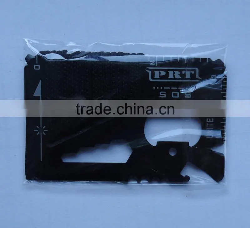 Portable Stainless Tool Card/Outdoor Survival Camping Knife with rope
