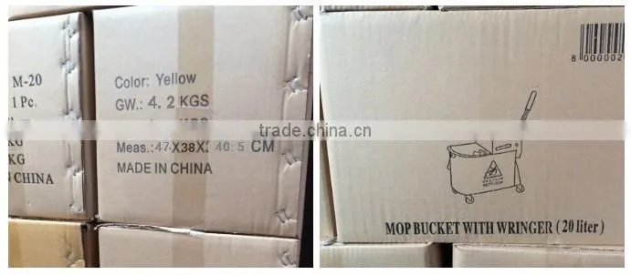 24L mop bucket with wringer side press plastic