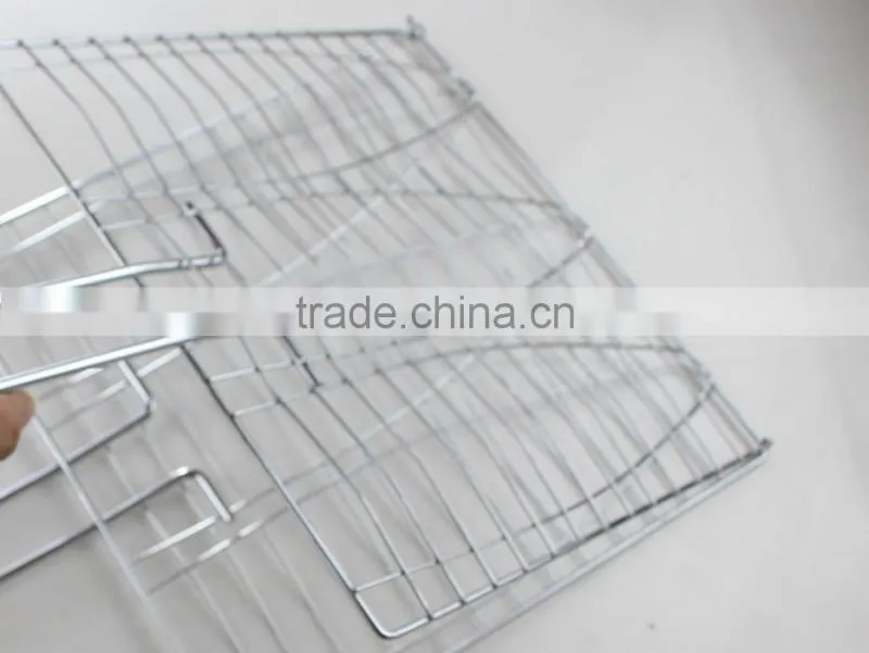Triple Fish Long Handle Barbecue Grill Basket