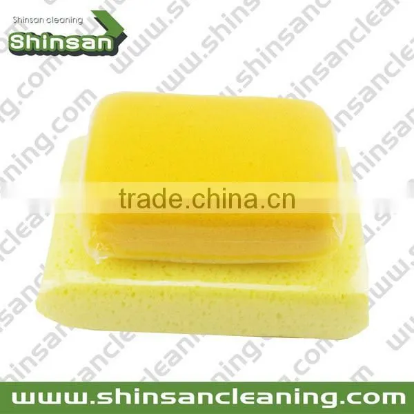 2017 Fashionable bibulous sponge/Heat shrink car wash sponge/car sponge