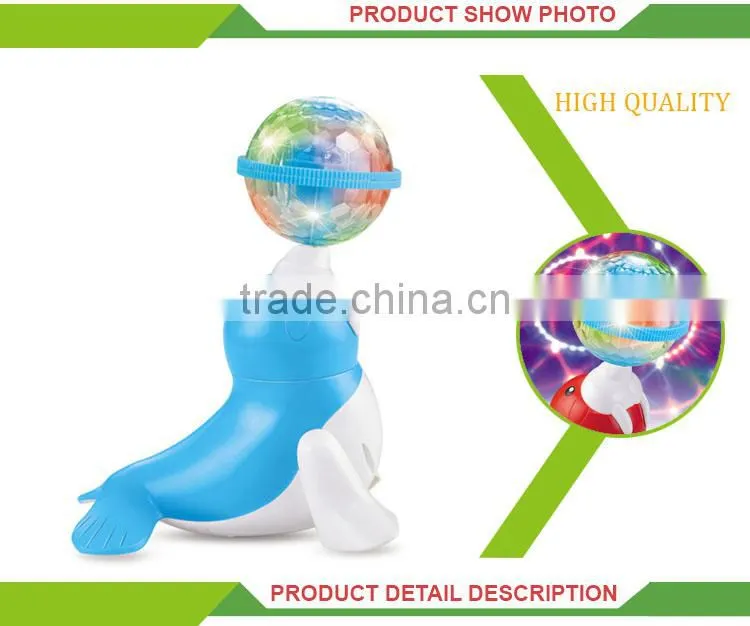 Funny battery operated cartoon toy plastic sea animals models