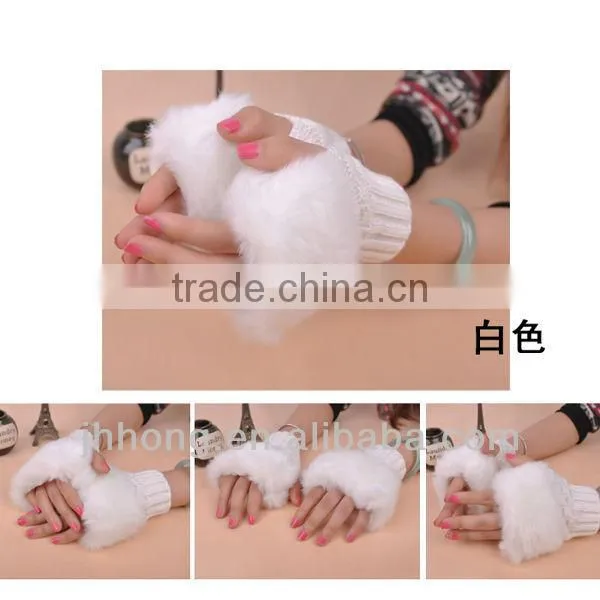 Artificial wool cute women knitted gloves/korean style/Autumn applied