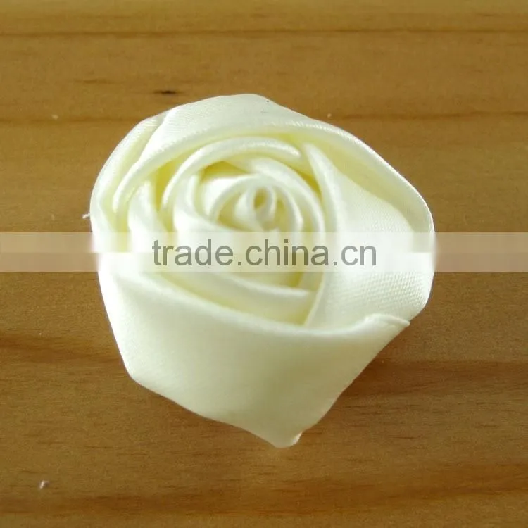 handmade satin rose flower headband for kids hair accessories