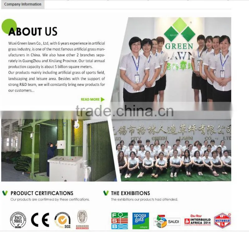 Durable synthetic grass for basketball &tennis&badminton flooring