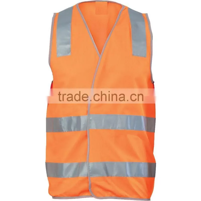 DAY/NIGHT SAFETY VEST WITH HOOP & SHOULDER GENERIC R/TAPE