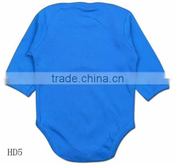 Make order baby clothes,100% cotton comfortable long sleeve baby bodysuit