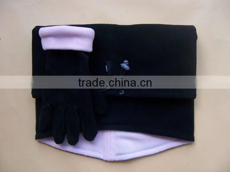 promotional winter warm orange color adult polar fleece neck warmer hats