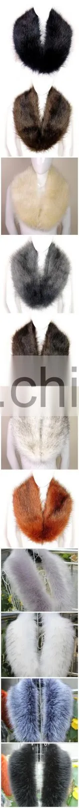 Hot Selling Fashion Style Winter Women Faux Fur Collar Scarf Fur Cap Fur Collar Winter Wrap Shrug forJackets