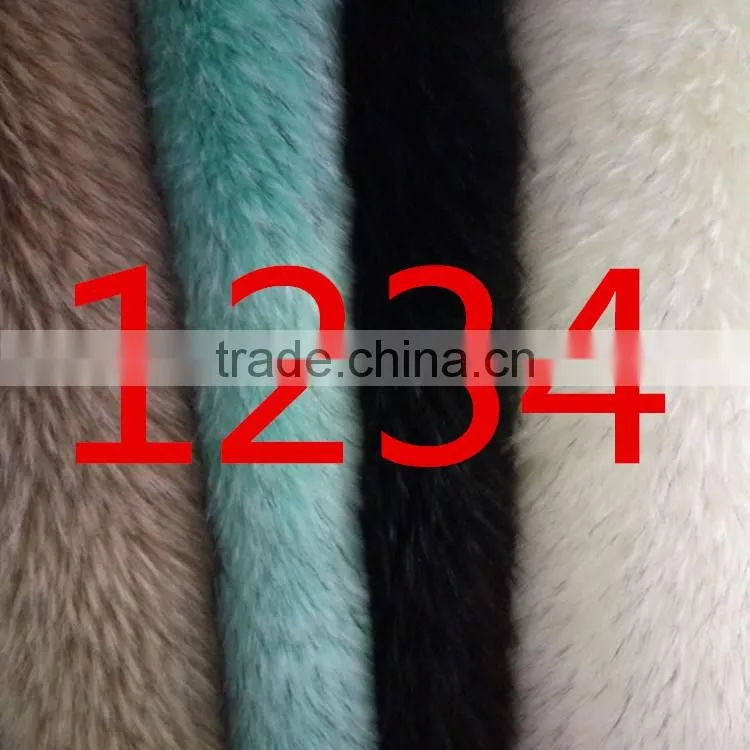 Man-made Fur Natural Large faux fox/raccoon Fur Collar / fur Trim for Winter Coat Collar