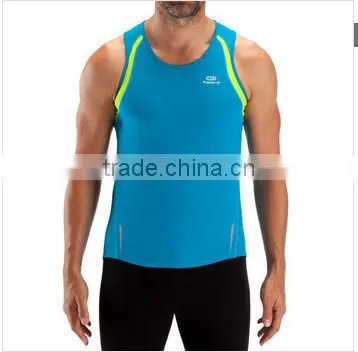 Custom CoolMax Dryfit Moisture Wicking Sleeveless Running Shirts for Men