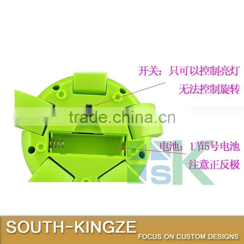 Green Color Open/Close Leg Flower Shape Solar Power Necklace Display Stand