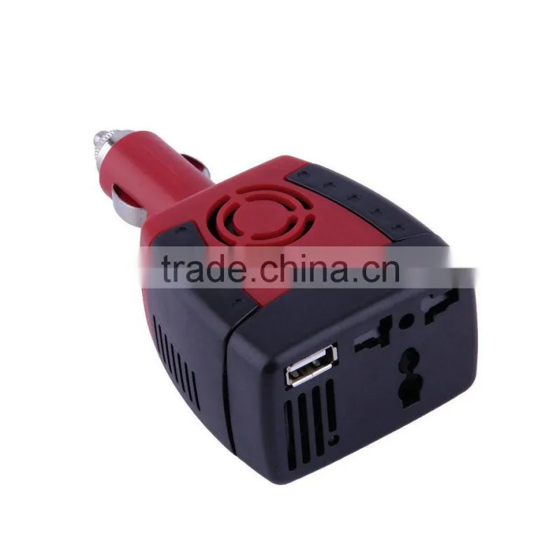 150W Car Power Inverter 12V DC to 220V/110v AC converter Adapter with Cigarette Lighter and USB 5V Charger For Laptop