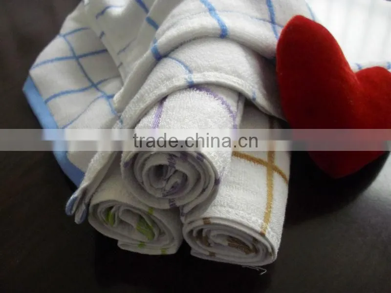 70% Bamboo 30% Cotton Antibacterial Checkered Hand Towel