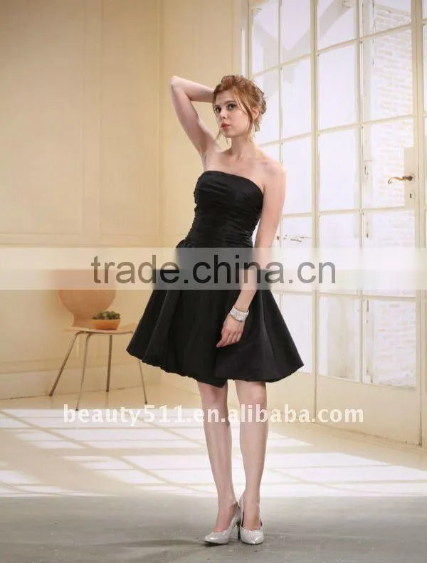 Astergarden Taffeta Knee Length Whole Sale Short Bridesmaid Dress D0007