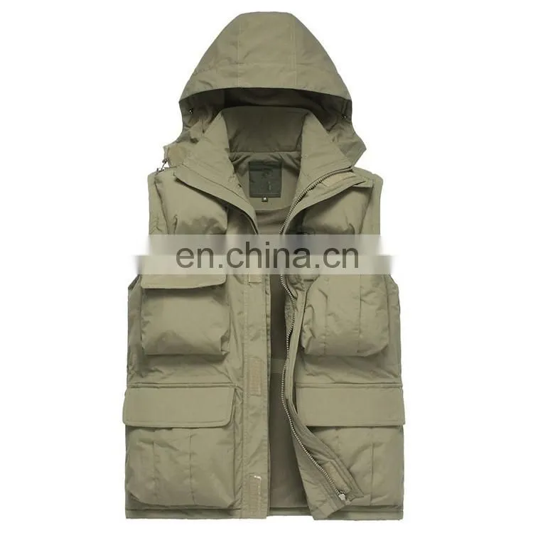 Warmable outdoor wear detachable sleeve camping hiking windbreak jacket