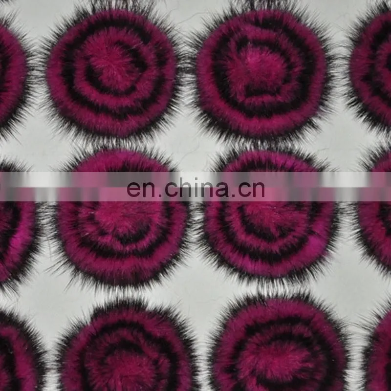 Solid color girl women genuine fur accessory elastic handmade fur hairband