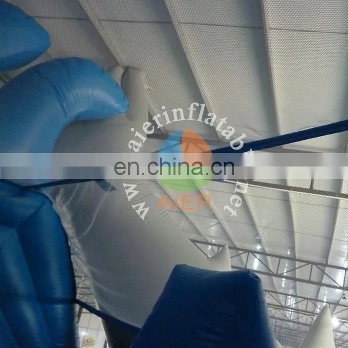 Giant Inflatable shark water slide with pool for sale,Inflatable jumping water slide