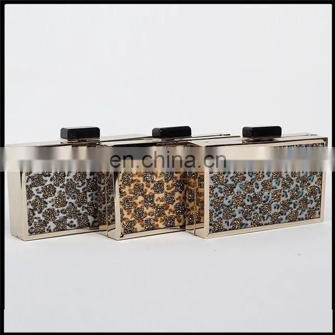 Wholesale 2015 new design rectangle clutch bag with glittering sequins & evening bags for elegant women