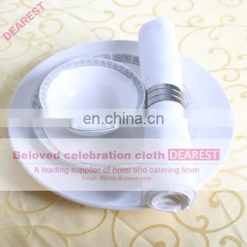 White Wholesale Wedding Napkins Hotel Yarn Dye Plain Napkins