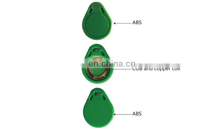 Low Price Waterproof 125 khz RFID Keyfob with Iron Ring