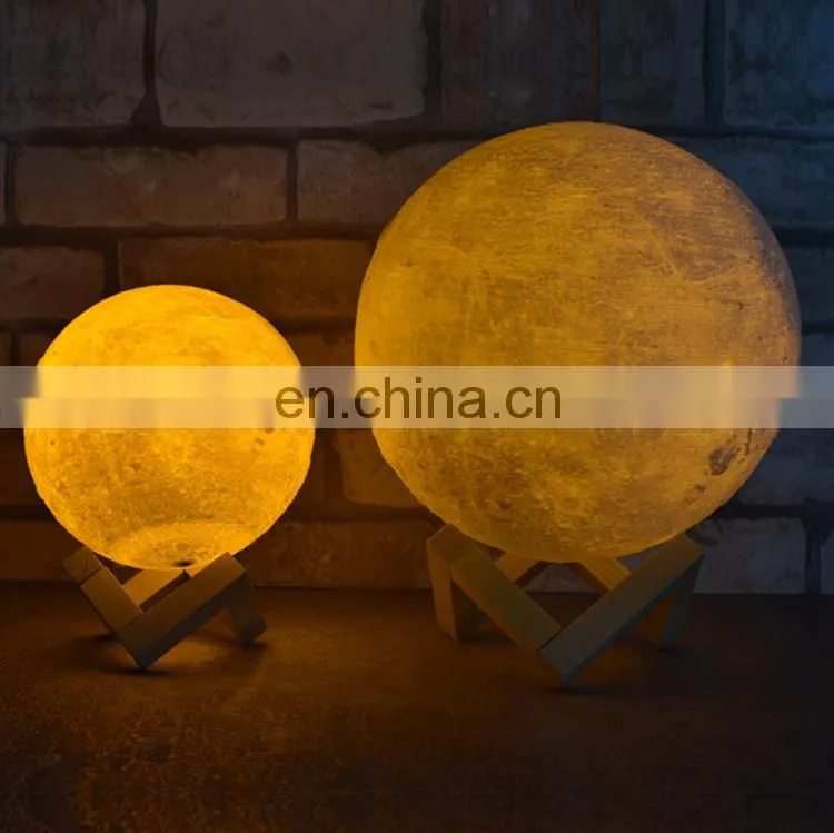 3D printing moon light Creative gift moon light USB charging bedside LED night light