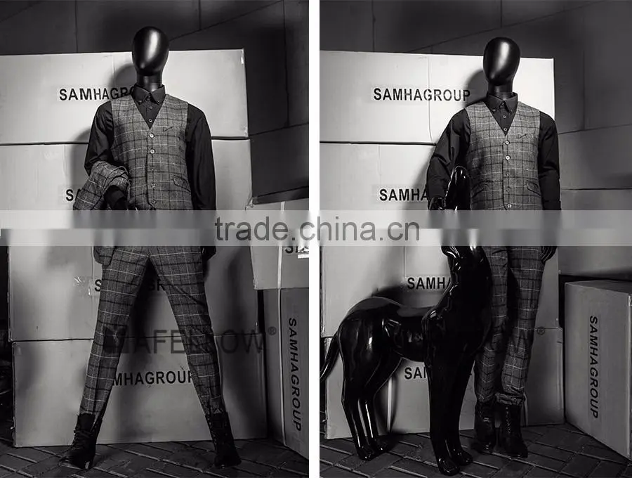 fiberglass material matte black color male movable joint mannequin