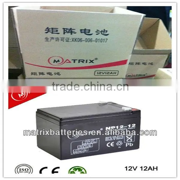 Rechargeable lead acid storage 12V 12AH Batteries for 10W Lamp