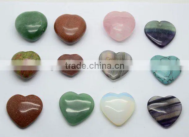 Puffy Heart shaped Carnelian stone 35MM