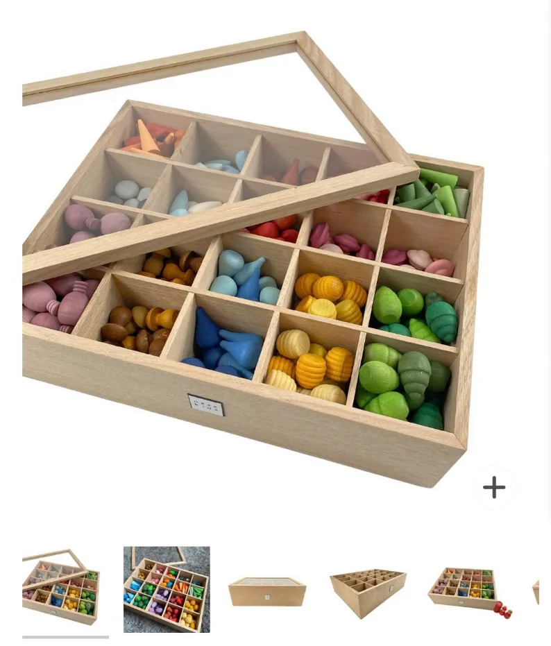 china factory wooden packing gift box for candy with rooms