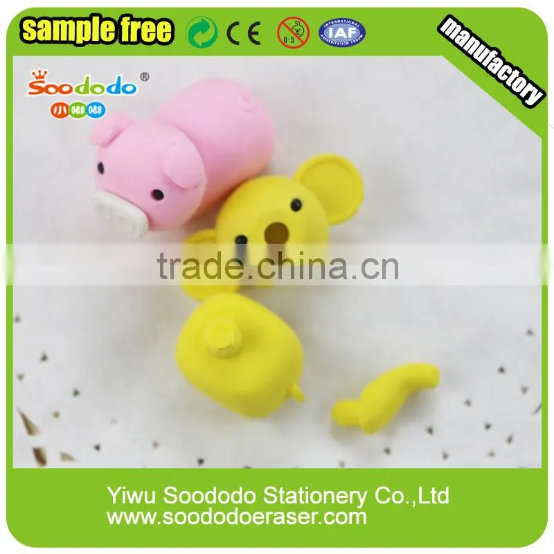 Stationery Manufacturer Pig Shaped Eraser