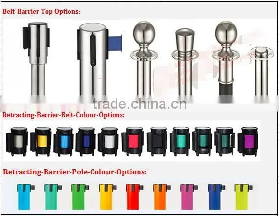 stainless steels retractable barriers and queue stand line or metal belt barriers like queue barriers