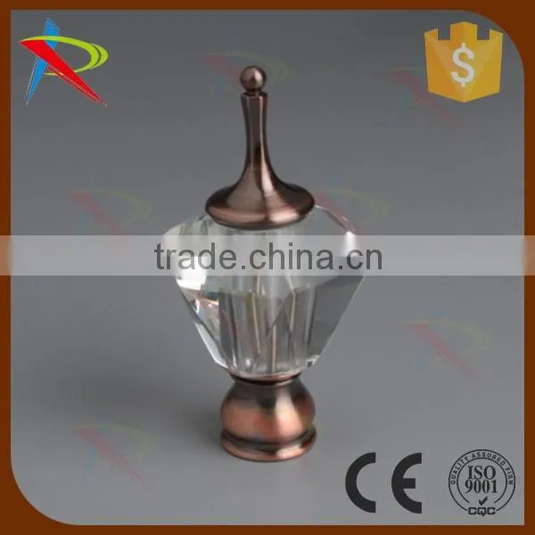 Export and wholesale good quality crystal curtain finials/curtain rod finials