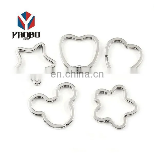 Various Styles Chains Accessories Plain Split Ring Key Blanks Custom For Clothing