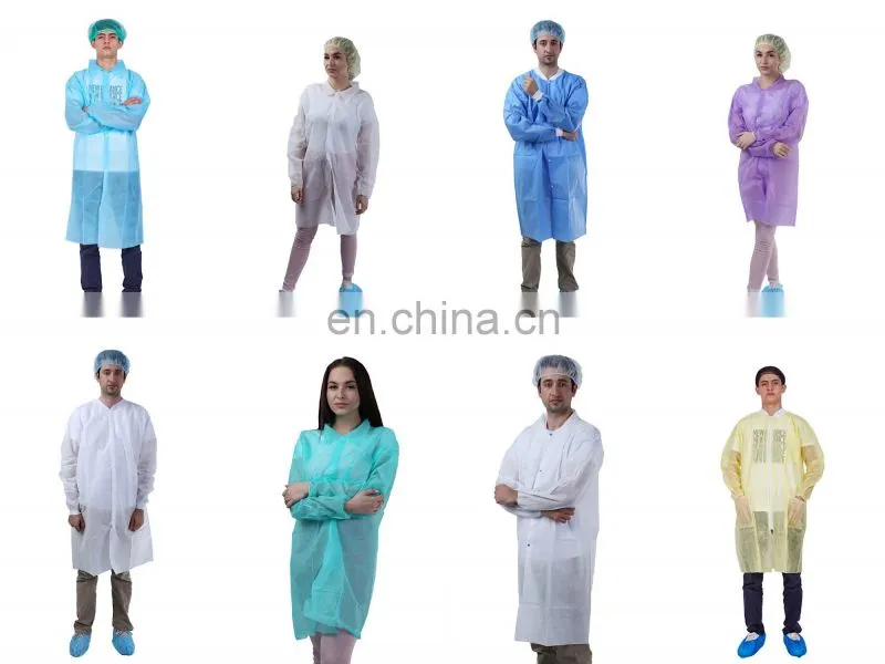 Breathable Comfortable Nonwoven Disposable Laboratory Coats