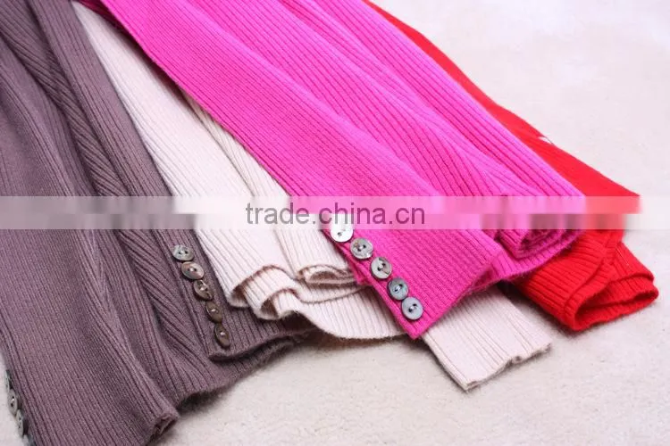 Hot sale knit wool sweater designs round collar sweater for girls