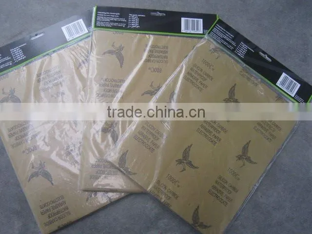 waterproof abrasive paper