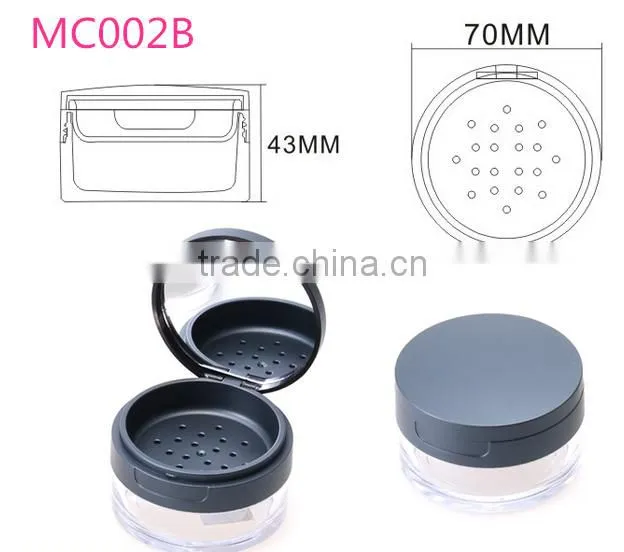 MC002B loose Powder jar,sifter jar with mirror