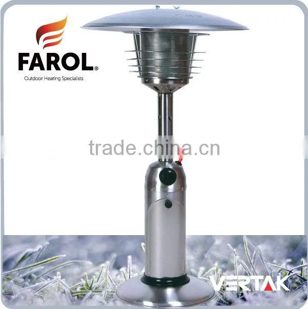 Outdoor stainless gas standing patio heater