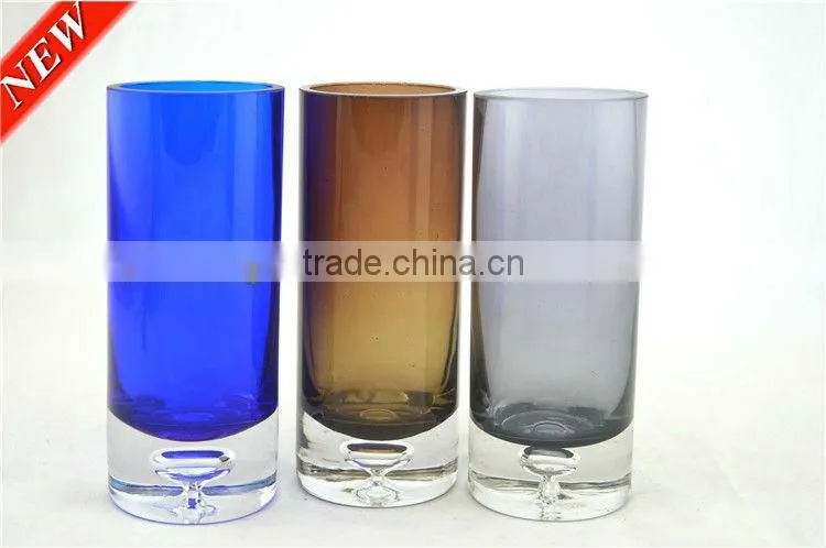 flowers made of colored glass vase