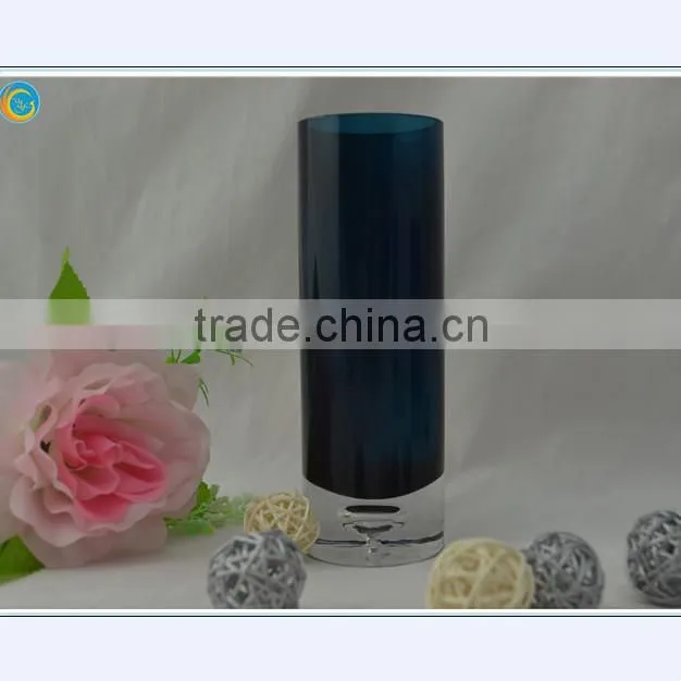 flowers made of colored glass vase