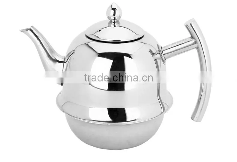 1.0L stainless steel bell-shaped teapot with tea strainer/ boiling tea kettle
