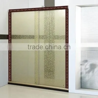 Luxury Wired Glass Durable Bath Sliding Door