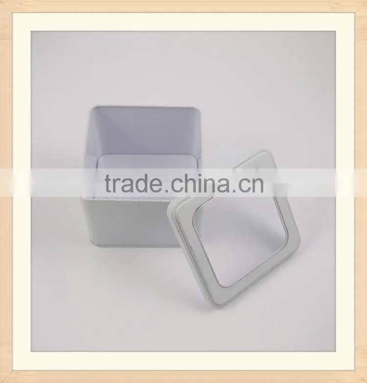 Direct Factory Window Square Tin Box with PVC Window