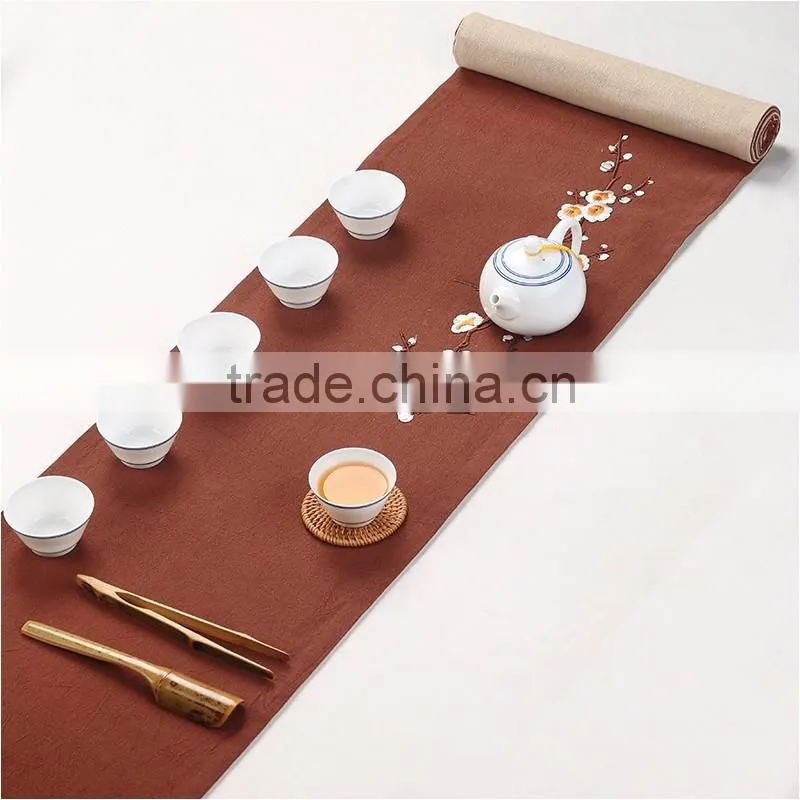 customized size Chinese Classical wintersweet elegant simple nylon table runners