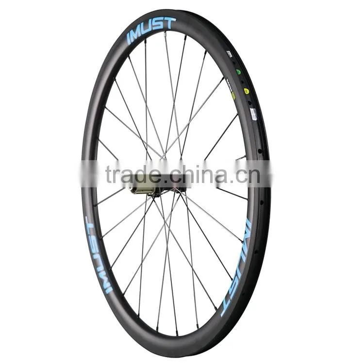 2016 Chinese New clincher Tubeless ready road rims 25mm wide road bicycle carbon wheels 38C-TL