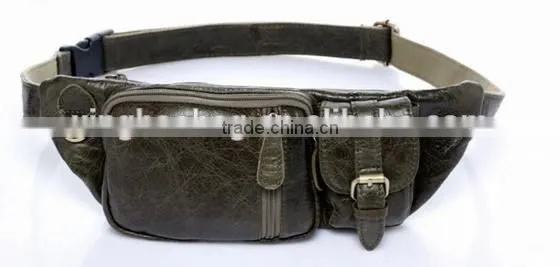 Men Genuine Leather chest bag Small Phone Wallet Case Fanny Waist Pack Outdoor Bags
