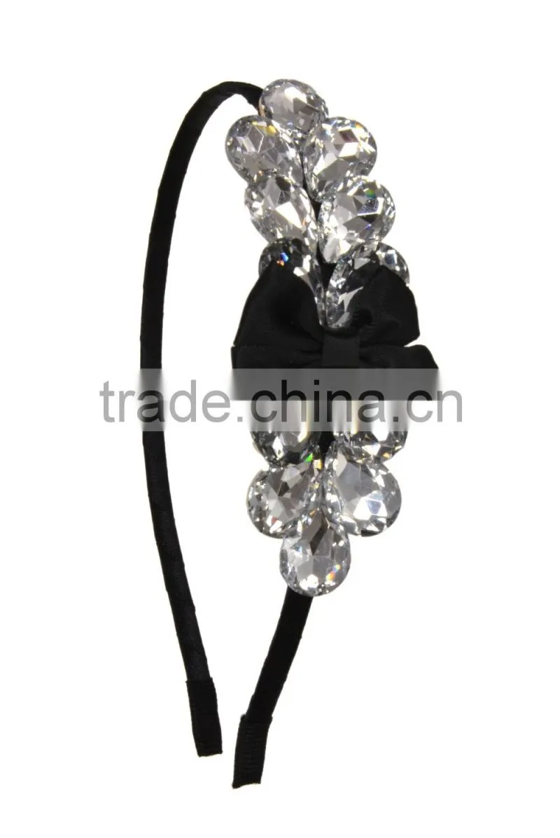 Faux Gemstone with Bow Hairband/Heanband