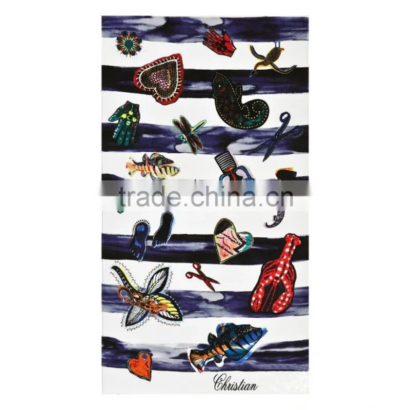 Wholesaler Custom Printed Egyptian Cotton Beach Towel