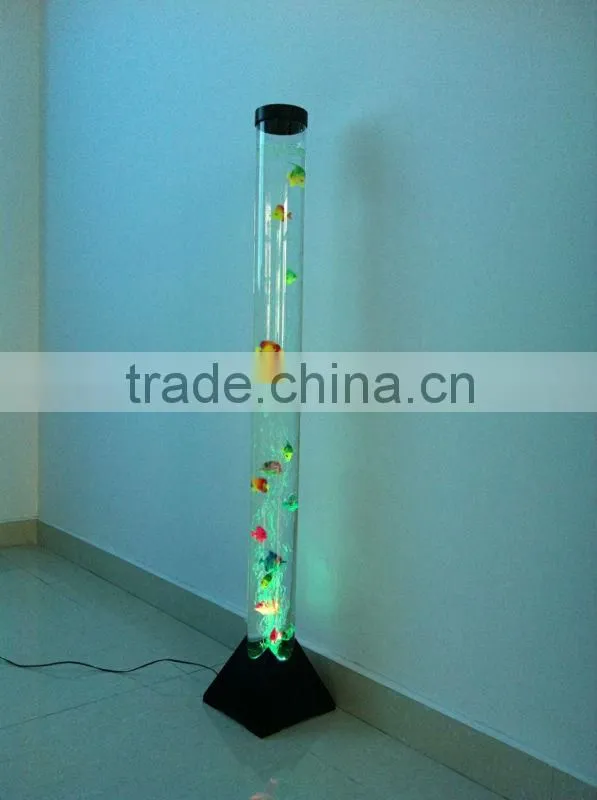 120cm led large bubble column and plastic base bubble column